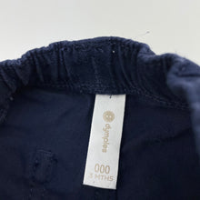 Load image into Gallery viewer, Boys Dymples, navy stretch cotton shorts, elasticated, GUC, size 000,  