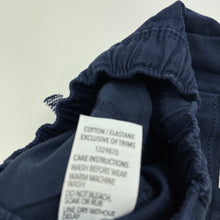 Load image into Gallery viewer, Boys Dymples, navy stretch cotton shorts, elasticated, GUC, size 000,  