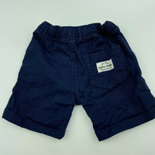 Load image into Gallery viewer, Boys Dymples, navy stretch cotton shorts, elasticated, GUC, size 000,  