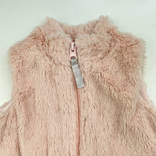 Load image into Gallery viewer, Girls Baby Berry, pink faux fur vest / sleeveless jaclet, EUC, size 00,  