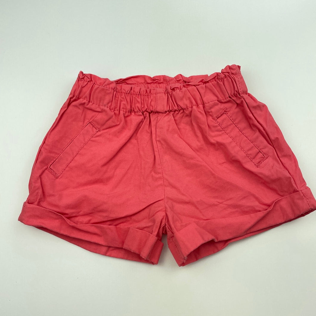 Girls Target, lightweight cotton shorts, elasticated, GUC, size 00,  