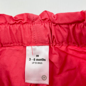 Girls Target, lightweight cotton shorts, elasticated, GUC, size 00,  