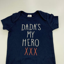 Load image into Gallery viewer, Boys Baby Berry, navy cotton bodysuit / romper, EUC, size 1,  