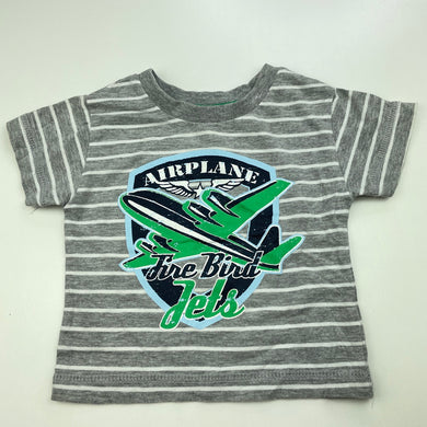 Boys Dymples, grey stripe t-shirt / top, GUC, size 000,  