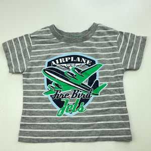 Boys Dymples, grey stripe t-shirt / top, GUC, size 000,  