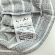 Load image into Gallery viewer, Boys Dymples, grey stripe t-shirt / top, GUC, size 000,  