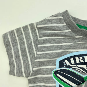 Boys Dymples, grey stripe t-shirt / top, GUC, size 000,  