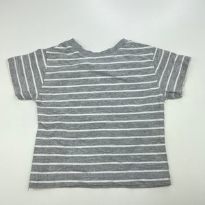 Boys Dymples, grey stripe t-shirt / top, GUC, size 000,  