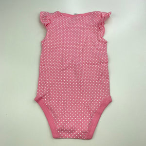 Girls Disney, pink & white spot cotton bodysuit, EUC, size 6 months,  