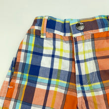 Load image into Gallery viewer, Boys Nautica, checked cotton shorts, elasticated, EUC, size 00,  