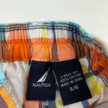 Load image into Gallery viewer, Boys Nautica, checked cotton shorts, elasticated, EUC, size 00,  