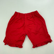 Load image into Gallery viewer, Girls Target, red cotton shorts, elasticated, GUC, size 0000,  