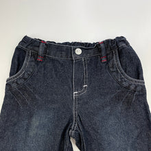 Load image into Gallery viewer, Boys Sprout, dark denim pants, adjustable, Inside leg: 27cm, FUC, size 1,  