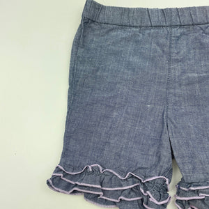Girls NOW, lightweight cotton shorts, elasticated, FUC, size 000,  