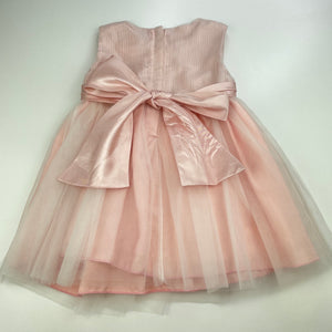 Girls Dorissa, lined pink tulle party dress, GUC, size 1-2, L: 45cm