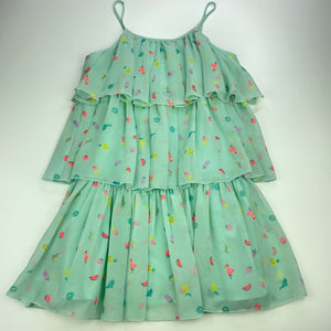 Girls H&M, lined lightweight summer party dress, FUC, size 7, L: 66cm