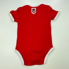 Load image into Gallery viewer, unisex NRL Official, St George Dragons cotton bodysuit / romper, FUC, size 0,  