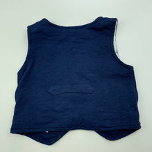 Load image into Gallery viewer, Boys Target, navy cotton vest / waistcoat, GUC, size 1,  