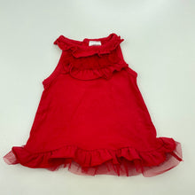 Load image into Gallery viewer, Girls Baby Biz, red stretchy top, GUC, size 0000,  