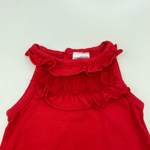 Girls Baby Biz, red stretchy top, GUC, size 0000,  
