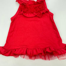 Load image into Gallery viewer, Girls Baby Biz, red stretchy top, GUC, size 0000,  