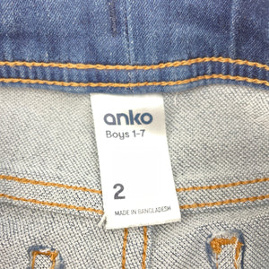 Boys Anko, stretch knit denim shorts, elasticated, EUC, size 2,  