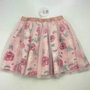Girls Tutus & Tambourines, floral party skirt, elasticated, L: 33cm, NEW, size 6,  