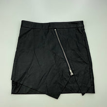 Load image into Gallery viewer, Girls Bardot Junior, black faux leather skirt, L: 33.5cm, W: 62cm, EUC, size 8,  