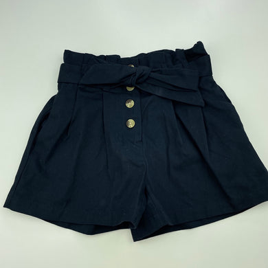 Girls Anko, navy cotton shorts, elasticated, EUC, size 7,  