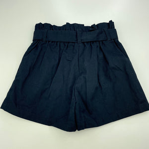 Girls Anko, navy cotton shorts, elasticated, EUC, size 7,  