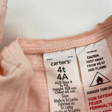 Load image into Gallery viewer, Girls Carters, pink cotton casual dress, FUC, size 4, L: 55cm