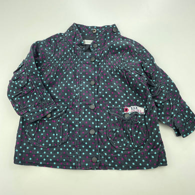 Girls Run Scotty Run, cotton lined corduory lightweight jacket, FUC, size 0,  