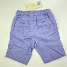 Load image into Gallery viewer, Girls Jack &amp; Milly, embellished lightweight cotton shorts, elasticated, NEW, size 000,  