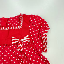 Load image into Gallery viewer, Girls Tu, red &amp; white lightweight cotton top, L: 35cm, NEW, size 0,  