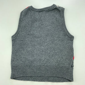 Boys GAP, knitted cotton vest / sweater, GUC, size 2,  