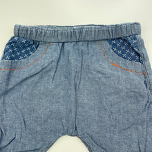 Load image into Gallery viewer, Boys Jack &amp; Milly, chambray cotton pants, elasticated, GUC, size 00,  