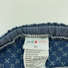 Load image into Gallery viewer, Boys Jack &amp; Milly, chambray cotton pants, elasticated, GUC, size 00,  
