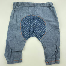 Load image into Gallery viewer, Boys Jack &amp; Milly, chambray cotton pants, elasticated, GUC, size 00,  
