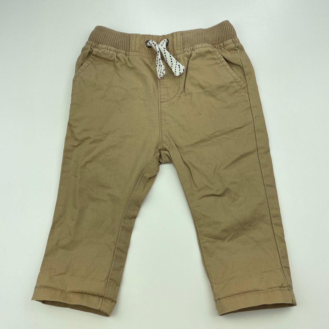 Boys Target, cotton chino pants, elasticated, GUC, size 0,  