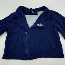 Load image into Gallery viewer, Boys Rock-a-Bye Baby, navy &amp; grey cotton long sleeve top, GUC, size 000,  