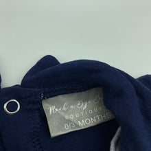 Load image into Gallery viewer, Boys Rock-a-Bye Baby, navy &amp; grey cotton long sleeve top, GUC, size 000,  