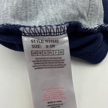 Load image into Gallery viewer, Boys Rock-a-Bye Baby, navy &amp; grey cotton long sleeve top, GUC, size 000,  