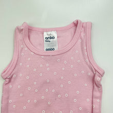 Load image into Gallery viewer, Girls Anko, pink cotton singletsuit / romper, EUC, size 0000,  