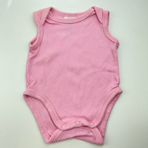 Girls Dymples, pink cotton singletsuit / romper, GUC, size 0000,  