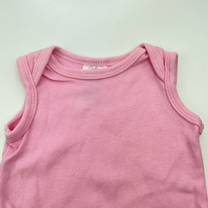 Girls Dymples, pink cotton singletsuit / romper, GUC, size 0000,  