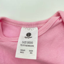 Load image into Gallery viewer, Girls Dymples, pink cotton singletsuit / romper, GUC, size 0000,  