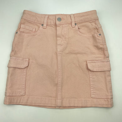 Girls Target, stretch denim cargo skirt, adjustable, L: 32cm, FUC, size 7,  