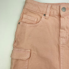 Load image into Gallery viewer, Girls Target, stretch denim cargo skirt, adjustable, L: 32cm, FUC, size 7,  