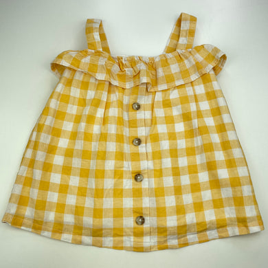 Girls Target, cotton lined linen blend summer top, EUC, size 6,  