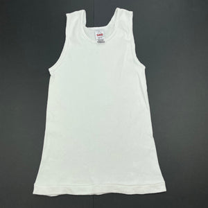 Boys Bonds, white cotton chesty singlet top, GUC, size 8,  